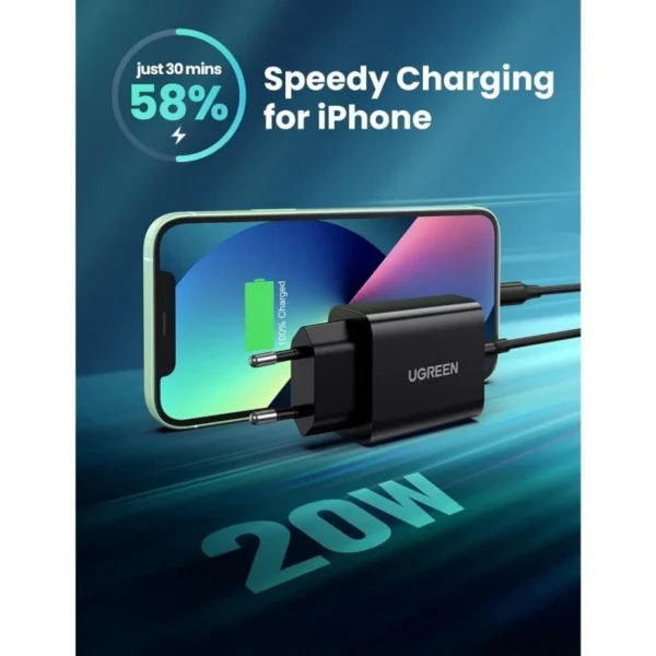 UGREEN Kabel Data Fast Charging iPhone MFi | USB Type C to Lightning/Type C
